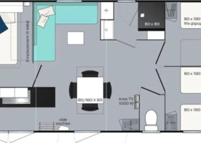 Mobilhome Idealement Situe 3 Ch Domaine De La Yole 5etoiles Camping *